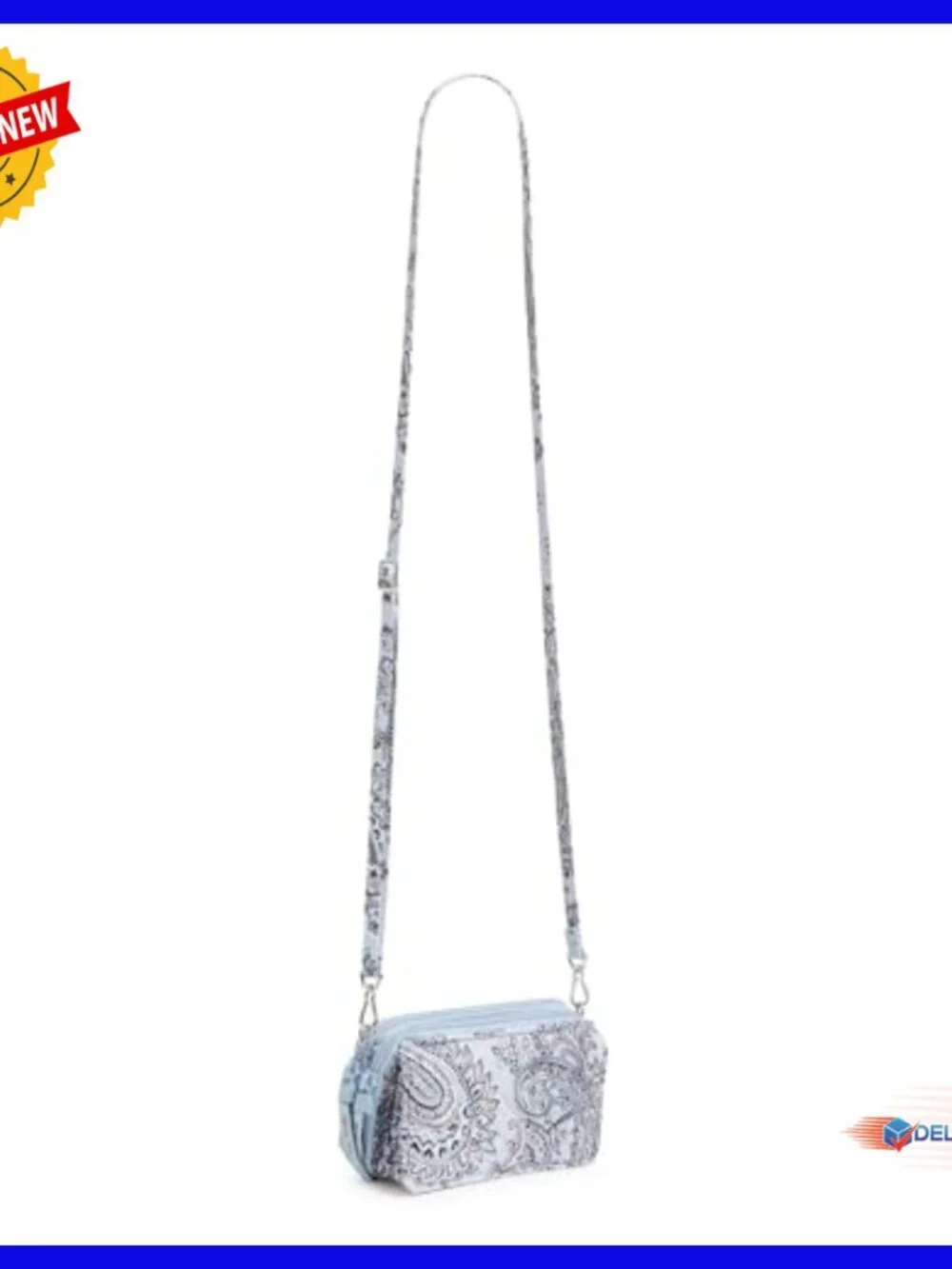 Lightweight Cotton Crossbody Purse with RFID Protection, Adjustable Strap